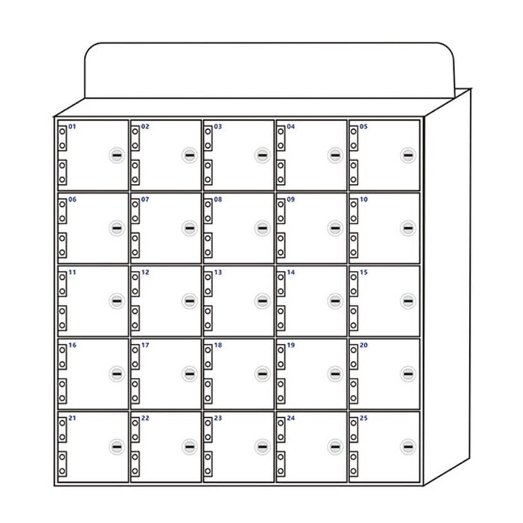 25 Slots le Phone Lock Box Secure Sto with Key Perfect for Schools Offices & Public Spaces Protect & Nize Devices Efficiently