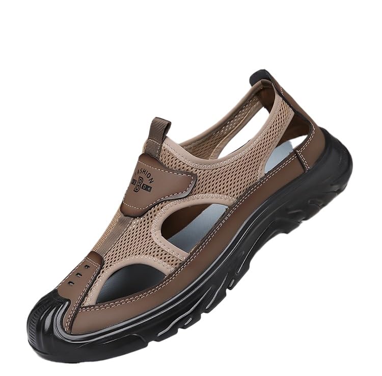 Men Casual Shoes Hollow Breathable Mesh Sandals Slip On Flats Male Footwear
