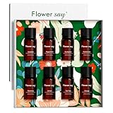 Flower Say Aromatherapy Essential Oil Set - 8Pack 10ML 100% Pure Natural Essentials Oil Gift Set - Lavender/Peppermint/Eucalyptus/Frankincense/Rosemary/Lemon/Tea Tree/Orange Oil for Diffuser
