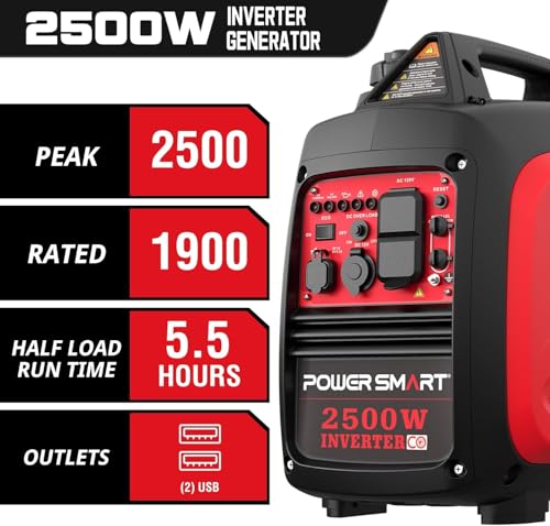 Image of PowerSmart 2500W-Watt Portable Inverter Generator