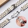 BINLUN Stainless Steel Watch Bands Premium Solid Replacement Watch Straps for Men & Ladies 6 Color(Gold, Silver, Black, Rose Gold, Gold Tone, Rose Gold Tone) 13 Size (12mm - 24mm) #1