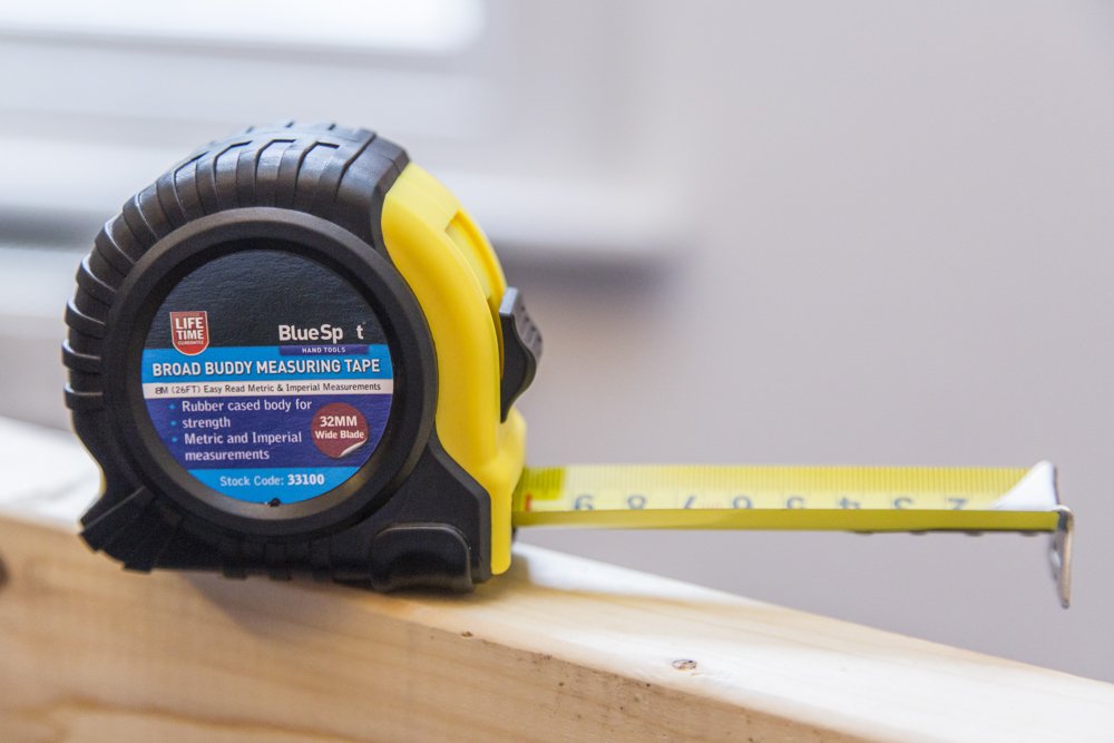 Blue Spot Tools 33100 8 m Broad Buddy Measure Tape - Black