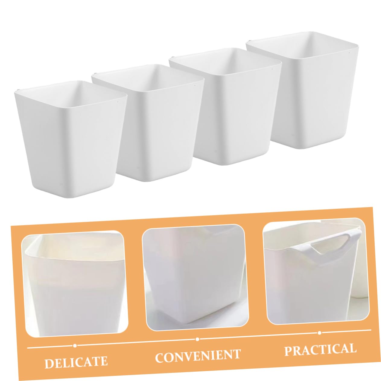 Set 4 Cestini Appesi Per Carrello - In PP Robusto, Organizzatore Per Casa, Ufficio O Bagno - Foto 6