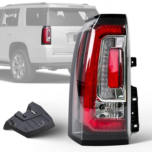 SHINEHOME LED Tail Light Assembly Compatible With 2015 2016 2017 2018 2019 2020 GMC Yukon XL Tail Lights Left Driver Side Rear Taillight Assembly With Bulb Replaces 84536242 23380459 GM2800268