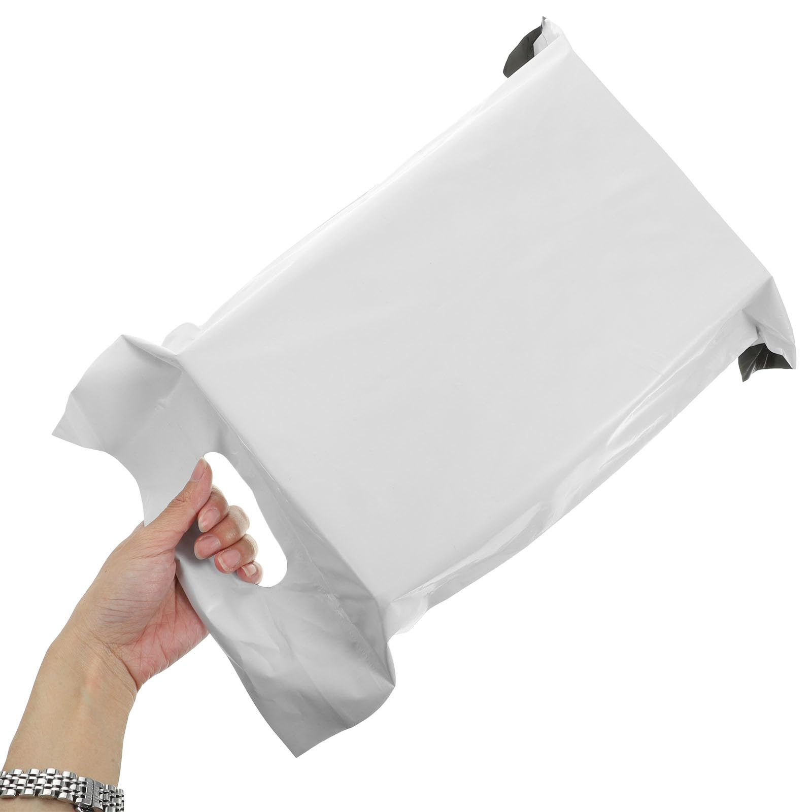 BETOOKY Buste per Spedizione Abbigliamento 100 Pezzi Buste in Polietilene Addensate 26x33 Cm Manico e Chiusura Adesiva per Imballaggio e Spedizione Abiti