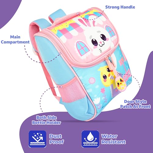 Image of Storite School Bag forKids 8L (2-5 Years)| Cute Bunny Design Lightweight Toddler Backpack| Nursery & Preschool Cartoon Backpack with Front Pocket
