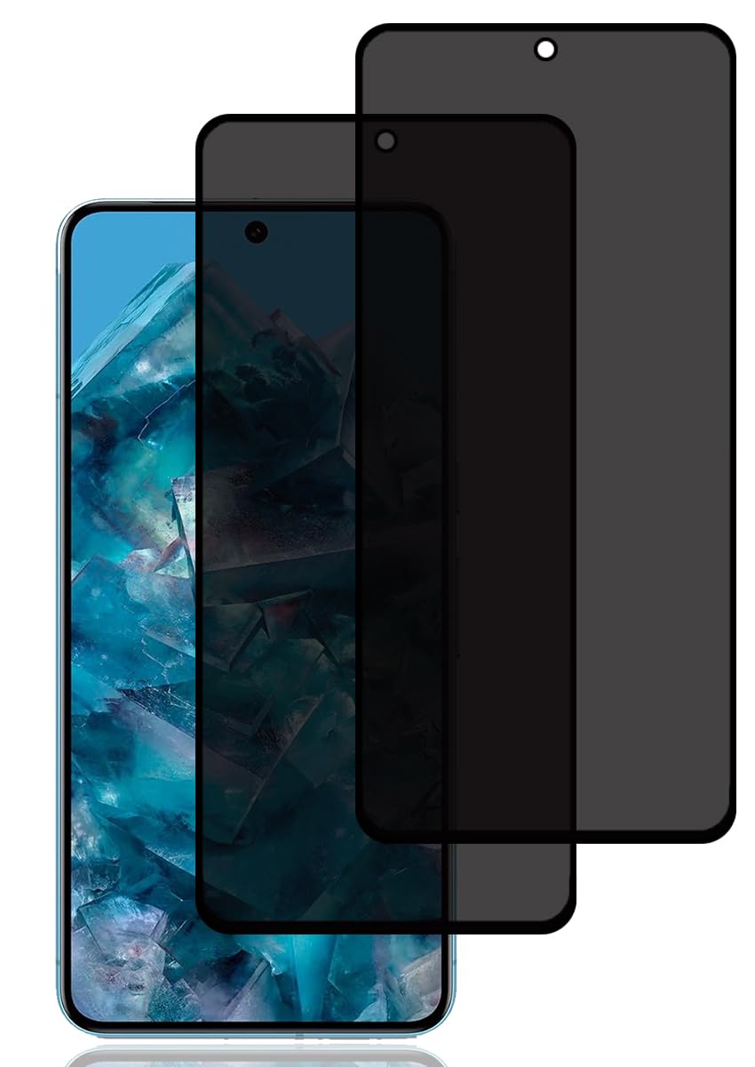 Pellicola Protettiva In Vetro Temperato Privacy Per Google Pixel 8a (2 Pezzi) – Anti-Spy, 9H, Anti-Graffio, Anti-Impronte, Installazione Facile