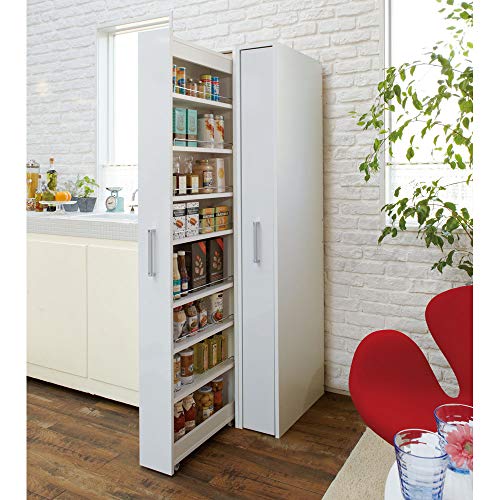 ディノス トイレ 洗面所 ランドリー収納 洗面所収納 隙間収納 ボックス付きリバーシブル すき間収納庫 幅21奥行47cm