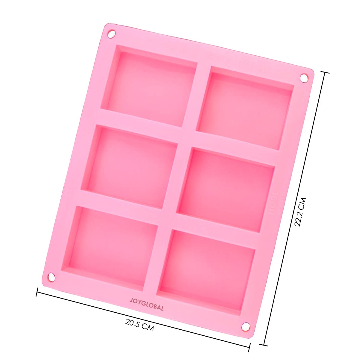 JoyGlobal Silicone 6 Cavity All Purpose Baking Mold (Soap Weight 100-110 Grams) 2