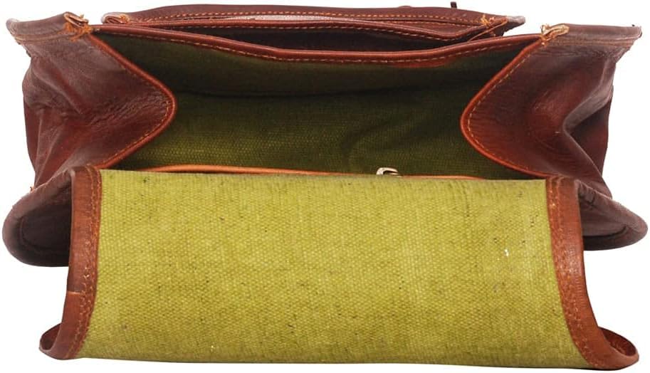 American Blue Borse da sella per moto, tasca laterale per bicicletta, borsa per attrezzi in pelle (2 tasche), Brown