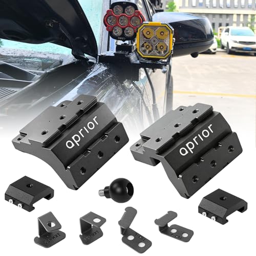 Image of Upgraded Quick Release Dual A-Pillar Light Mounts for Toyota Tacoma 2016-2026 Non-Destructive Installation, Modular Brackets for Offroad LED Pod Lights & Ditch Lights(No Drilling)