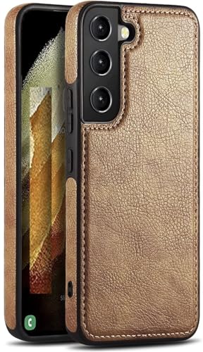 Image of Luxury Leather for Samsung Galaxy S24 5G Back Cover Case (Brown)