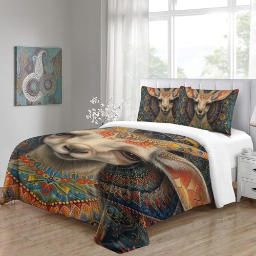 Ensemble de literie chèvre 3D microfibre super douce 140x200 - 5