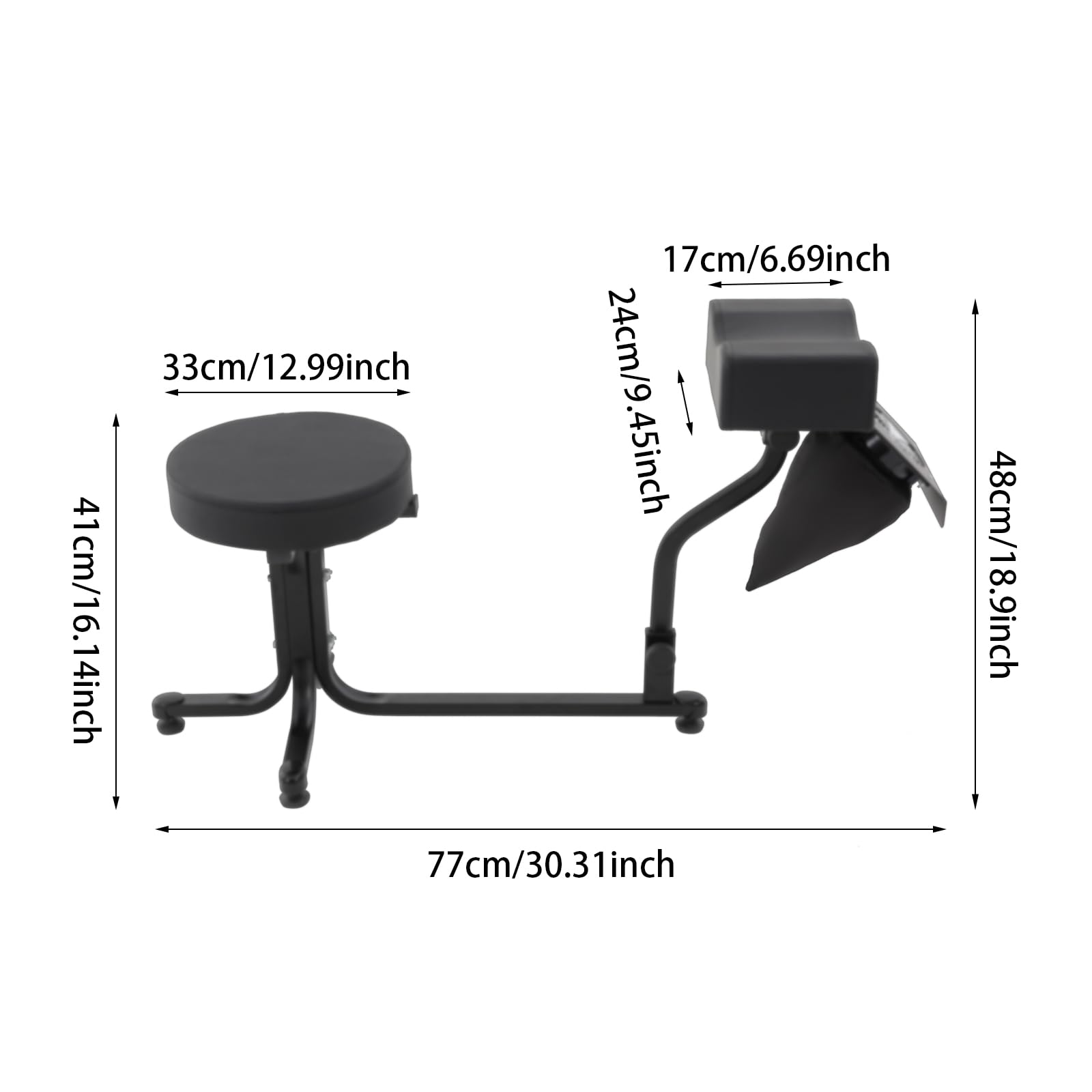 Treeisland Taburete de Pedicura con Aspiradora 2 en 1, Reposapiés Negro para Salones de Uñas