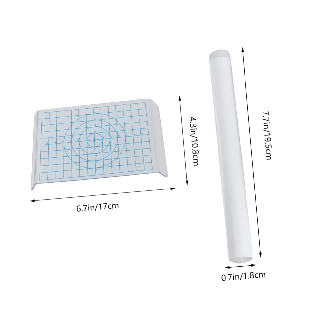 Veemoon 1Set Acrylic Clay Tool for DIY Crafting Includes U Shaped Board Solid Hollow Rolling Pins Essential Modelling Clay Tools for Home and Art Projects
