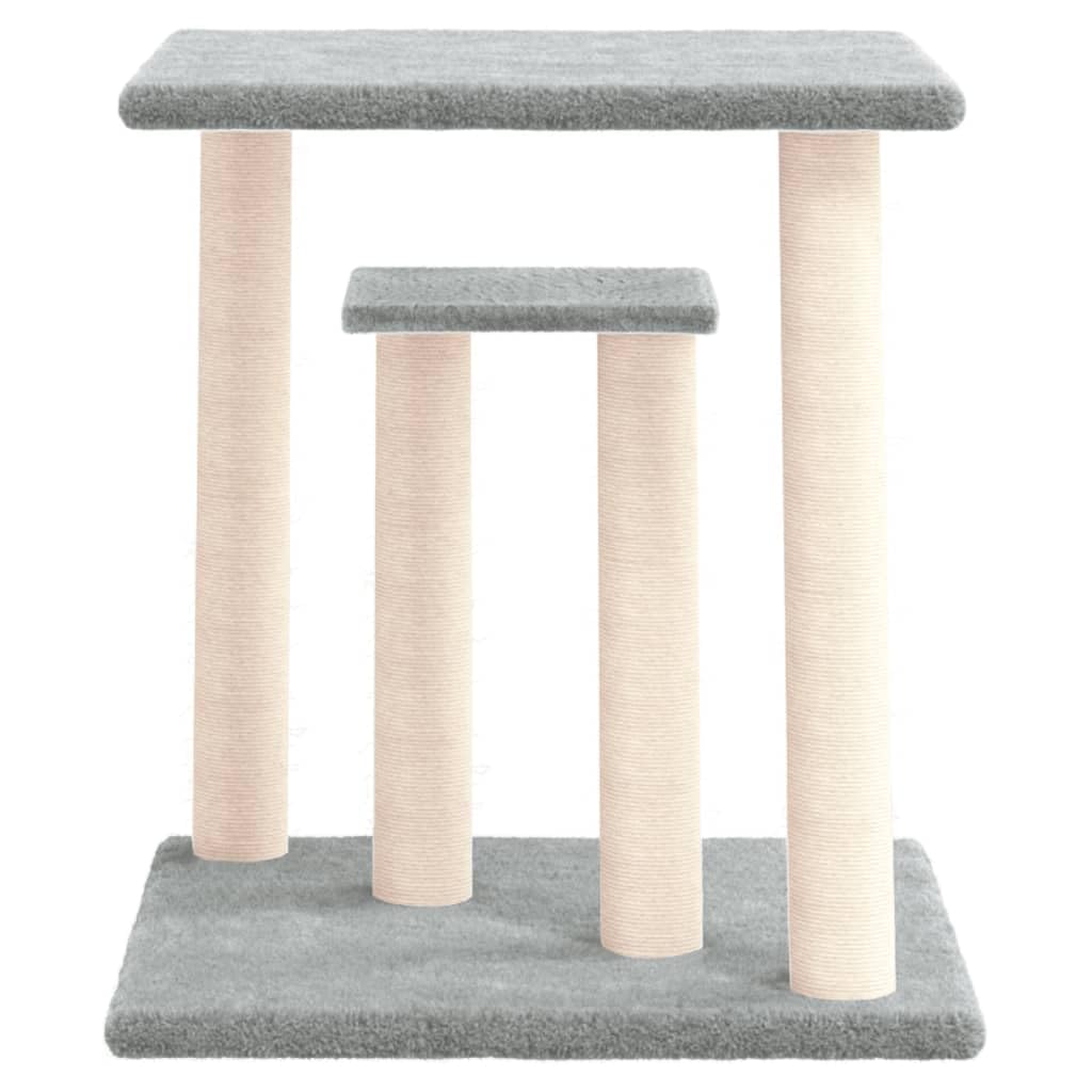 Postes rascadores para Gatos con Plataformas Gris Claro 50 cm, Rascador Gato, Arbol Rascador para Gatos, Gatos Accesorios, Torre Gatos, Arranhador para Gatos, Casa para Gatos