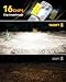 FAHREN Upgraded H11/H9/H8 9005/HB3 Light Bulbs Combo, 𝟔𝟎𝟎𝟎𝟎𝐋𝐌 𝟗𝟎𝟎％ Brighter 6500K with Cooling Fan H11 9005 Bulbs, 1:1 Mini Size H9 H8 HB3 Lights Kit, CANBUS Ready Plug And Play,Pack Of 4