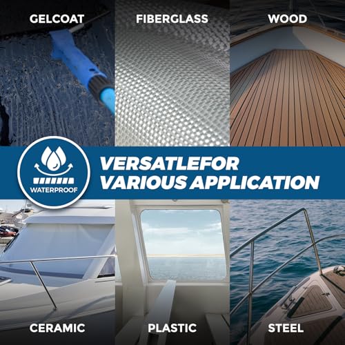 image for Tylove 3 oz Marine Adhesive Sealant 5200 Fast Cure (White) - Permanent