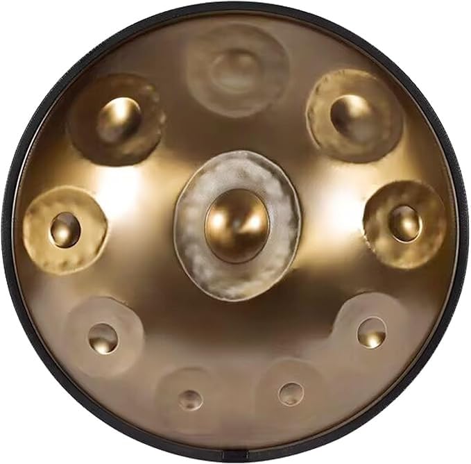Sartén de mano de 22 pulgadas y 432 Hz en re menor, instrumento de percusión de acero para yoga, meditación, tambor de mano para adultos con bolsa de transporte, baquetas y soporte