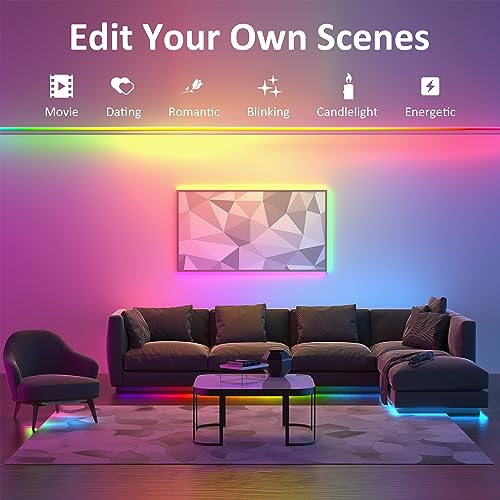 NOVOSTELLA 105 FT Smart WiFi RGB Outdoor Rope Lights for Garden Decor and Parties, Music Sync, 24V IP65