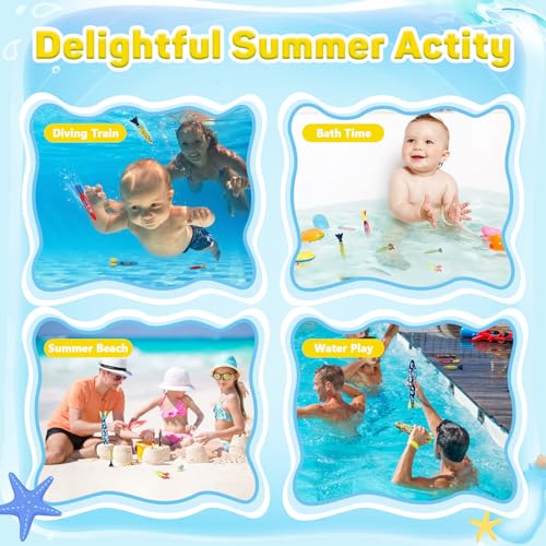 MoKo 10 Pack Pool Torpedo Toys, Water Diving Rockets for Kids & Adults - image 8
