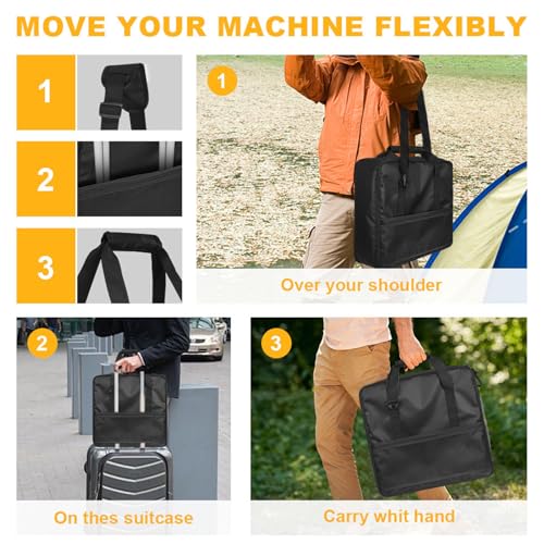 Bolsa de almacenamiento para máquina de conos de nieve compacta portátil con bolsillos de viaje 8
