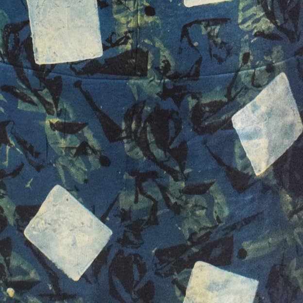 Image of Ethnics of Kutch Womens's Ajrakh Modal Silk Natural Dye Hand Block Print Unstitched Kurta Fabric