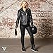 Viking Cycle Classic Cruise Cowhide Motorcycle Leather Biker Jacket for Women (Large)