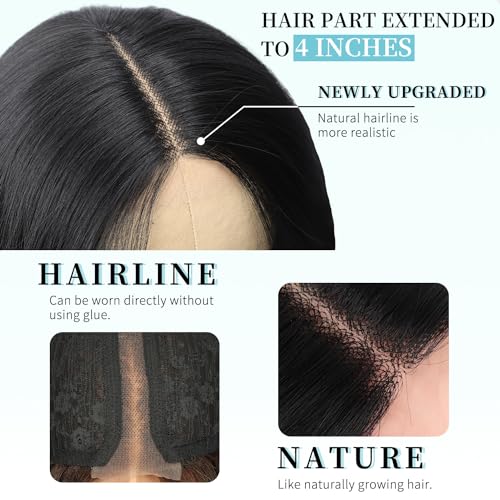 Aisi Hair Black Wig For Women, Long Wavy Lace Hairline Wig thumb #3