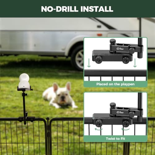 Image of FXW Instant Dog Playpen with Camera Mount, 24 inch H, 16 Panels for RV Camping
