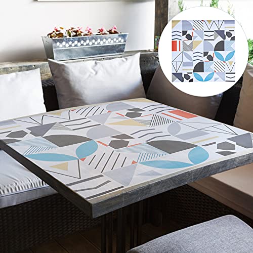 Costurar Adesivos De Mesa Decoração De Mesa Mural De Parede Janela Geométrica Agarrada Decalques De