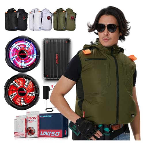 [UNISO] �y2026�ŋ����� 30V�����o�� 2.8H�}�����[�d�z�󒲍�ƕ� �t�@���t���x�X�g �n�C�o�b�O �t�@���o�b�e���[�Z�b�g ���{�������[�J�[ 17���ԉғ� 5�i�K���ʒ��� �u���V���X���[�^�[ �M���Ǒ΍� �j�����p �󒲃t�@���x�X�g�Z�b�g (J