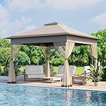 Bezseller 11x11 Pop Up Gazebo Tent with Mosquito Netting,Outoor Canopy Tent Large Quick Set and Easy to Carry,Water-Resistant Oxford Tarp Shelter for Patio Garden Backyard Party - Image 2