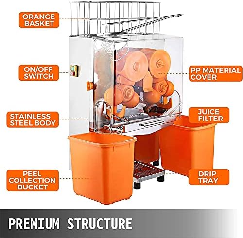 Electric Orange Juice Machine, Commercial Citrus Squeezer, Automatically Peeling Auto Juice Beverage Machine, Juice Beverage Making Machine