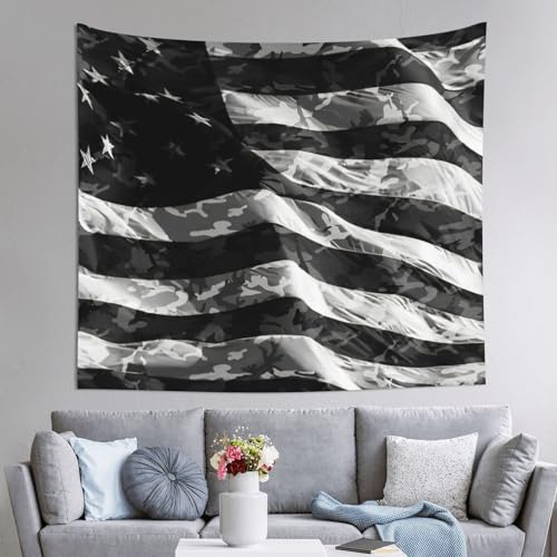 Tapisserie drapeau américain camouflage EdWal 152x130cm grand format pour déco murale