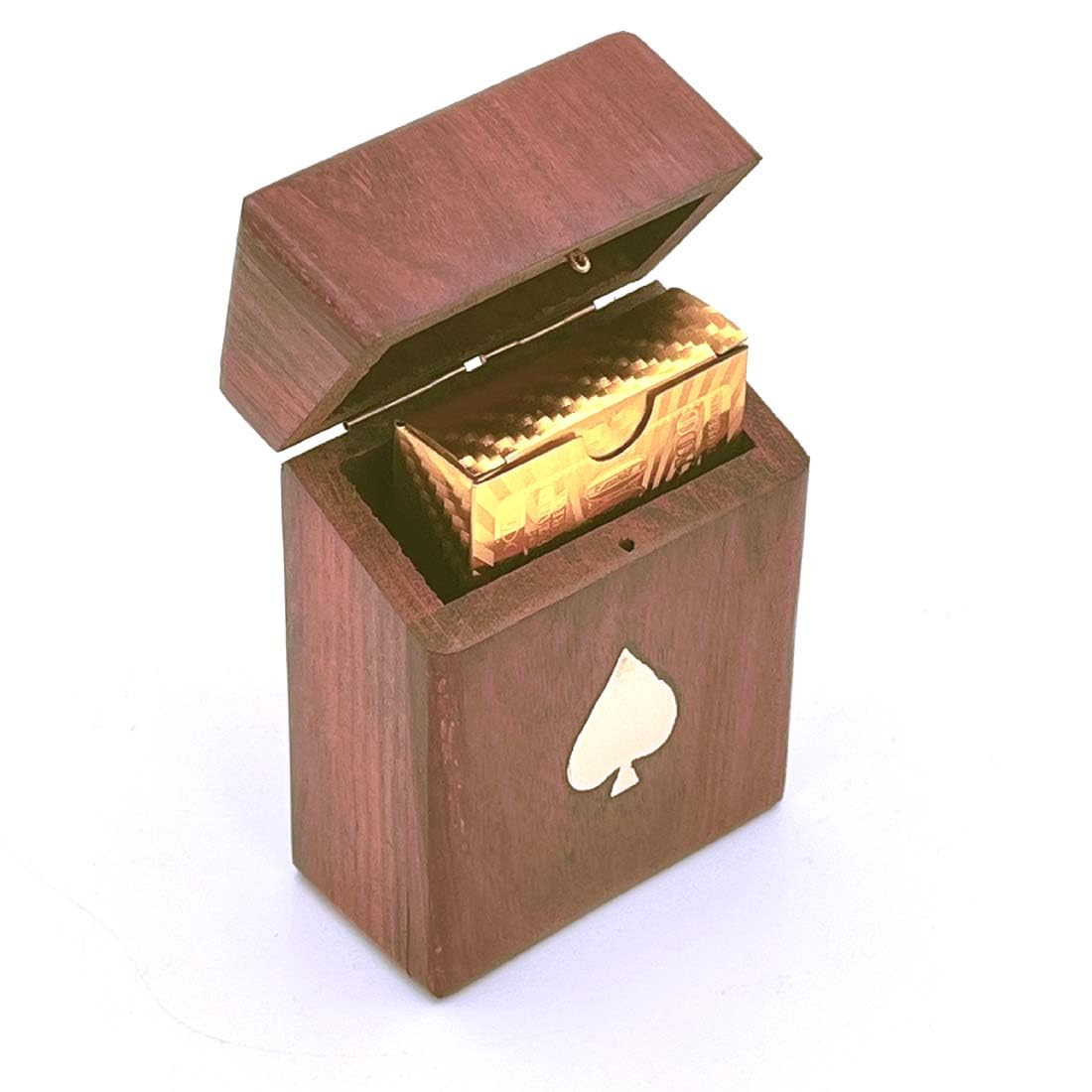 ZYNTIX Golden Playing Cards - Premium Plastic Playing Cards for Adults in Elegant Wooden Box - Perfect for Game Nights & Gatherings - Luxurious Card Deck for Fun & Entertainment (B08X5HTL4L) Amazon Price History, Amazon Price Tracker