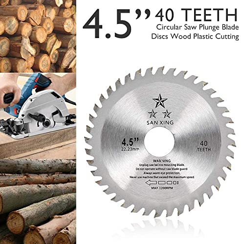 115mm Carbide Saw Blade, Circular Wood Mitre Saw Blade, 40T Saw Plunge Blade, Carbide Finishing Saws Blade, Metal Cutting Circular Saw Blade for Woodworking Wood Plastic Cutting 4.5inch (1PCS) - Image 2