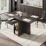 Jocoevol Space Saving Folding Dining Table for 4, Foldable Dining Table with Drawer and Storage...