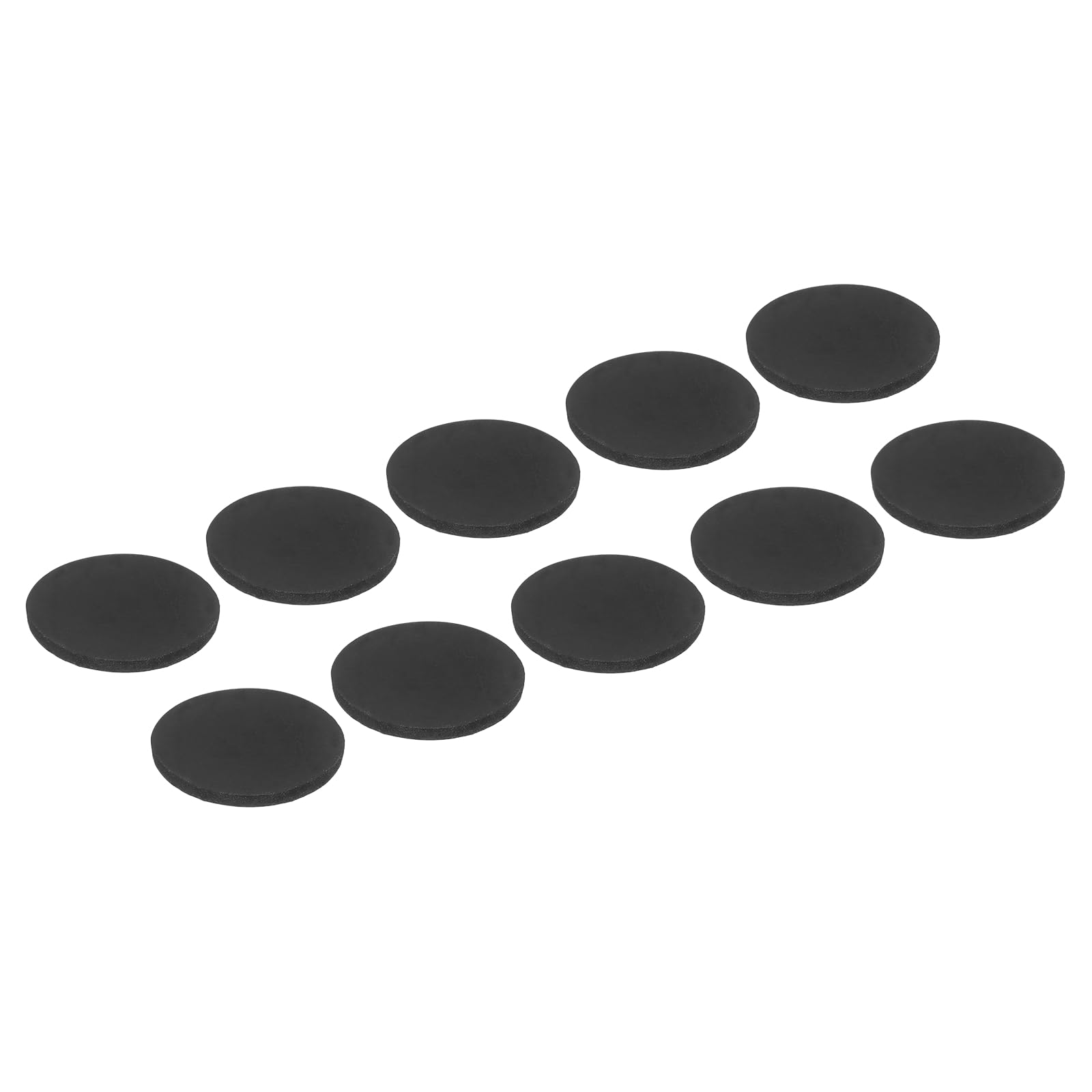 sourcing map 10 Pcs Non Slip Furniture Pads, 10/9" (28mm x 2mm) Self Adhesive Furniture Grippers Rubber Anti-Scratch Feet Round Chair Leg Pads Floor Protectors for Hardwood Floor, Black