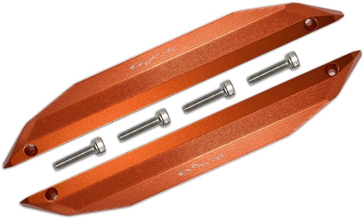 R/C Car Parts : Aluminum Chassis Side Bars For Traxxas 1/10 Maxx 4WD Monster Truck - 1Pr Set Orange