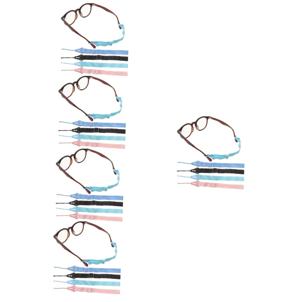 Hemobllo 20pièces Cordon De Lunettes Réglable Élastique Antidérapant Pour Chaîne De Rétention De Lunettes Accessoires De Protection Pour Activités Nautiques Et Sportives