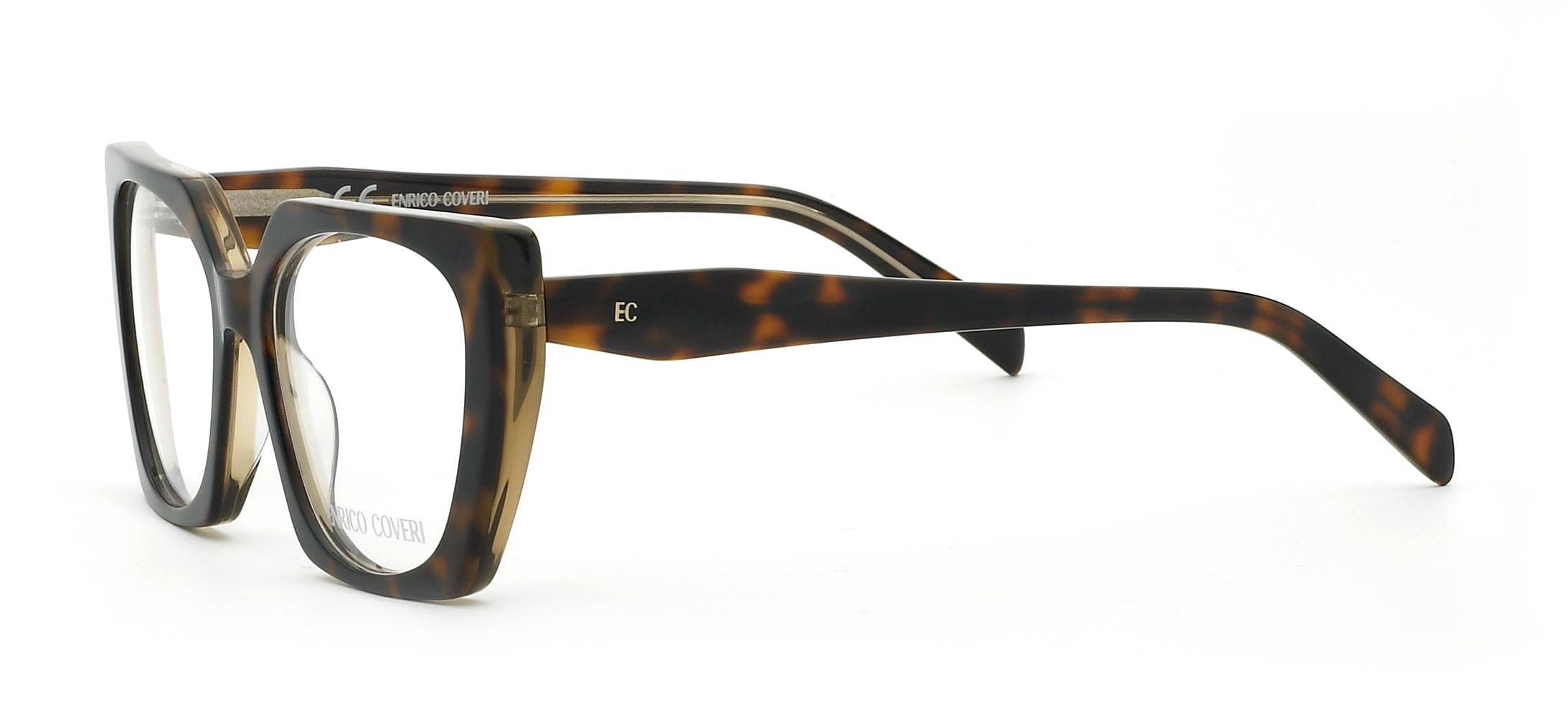 Enrico Coveri Okulary korekcyjne ECV135 damskie oprawki, Hawana