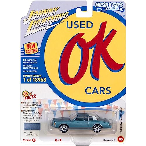 Johnny Lightning 1978 Chevrolet Monte Carlo escala 1:64 miniatura 1