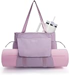 Sportsnew Sac de gym de yoga, poches sèches humides, porte-matelas de yoga avec compartiment de chaussures & Crochet et boucle