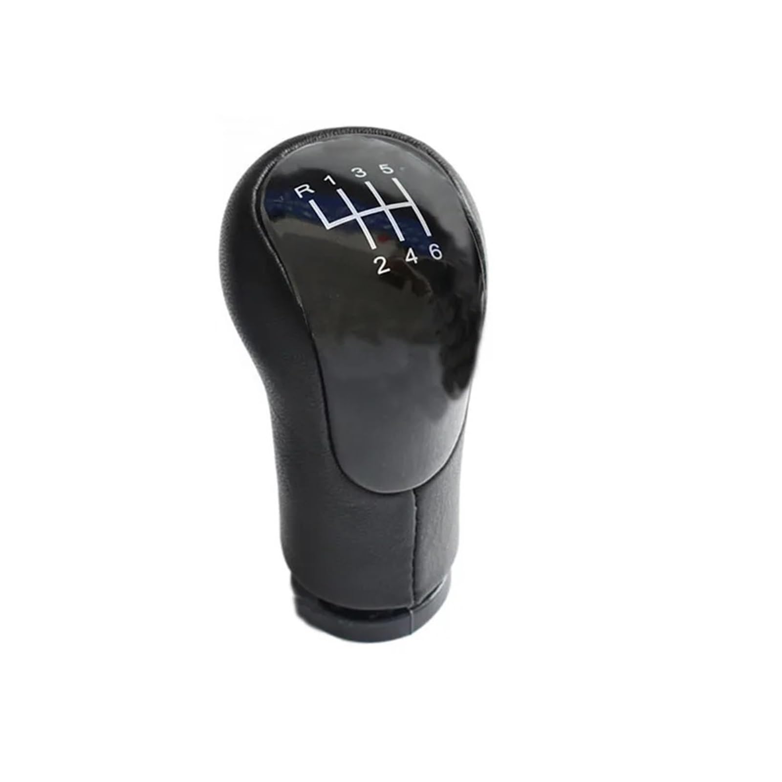 VAVGKDKPZB Shifter Lever Handle for Fiesta 2002-2007 Gear Shift Knob Shifter Lever Change Gaitor Boot Cover(6 Speed Knob Black)
