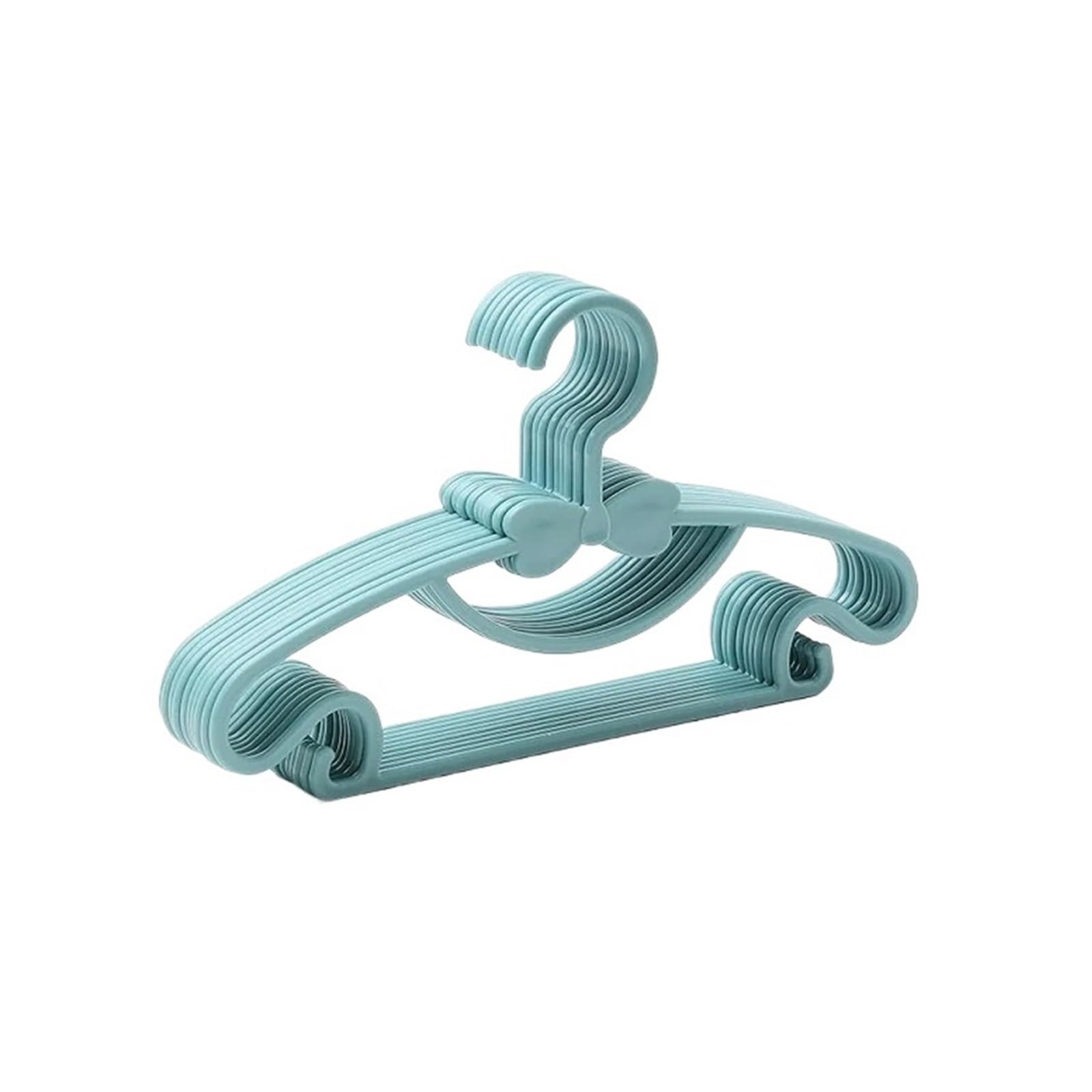5/10/20pcs Clothes Racks Portable Plastic Hanger Clothing Organizer(Green,20pcs)
