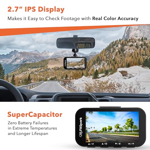 Image of FitSpark DC-101 Pro ADAS 4MP Real 2K Dual Channel Dash Camera No.1 Novatek AI Chipset High Definition 2.7 inch IPS TrueColors Display Super Night Vision GPS & WiFi