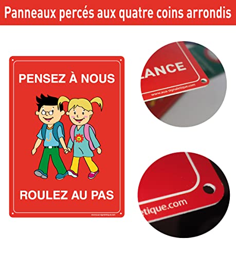 AUA SIGNALETIQUE - Verkehrsschild aus hartem und kompaktem PVC, 1,5 mm. (121 x 170 mm, Parkplatz-Kunden)