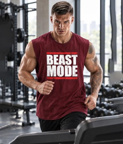 Image of SHODOX Men's 100% Cotton Tank Top | Round Neck Sleeveless Gym Vest | Loose Fit Casual Sportswear T-Shirt | Breathable & Lightweight Fitness Wear for Workout & Active Wear