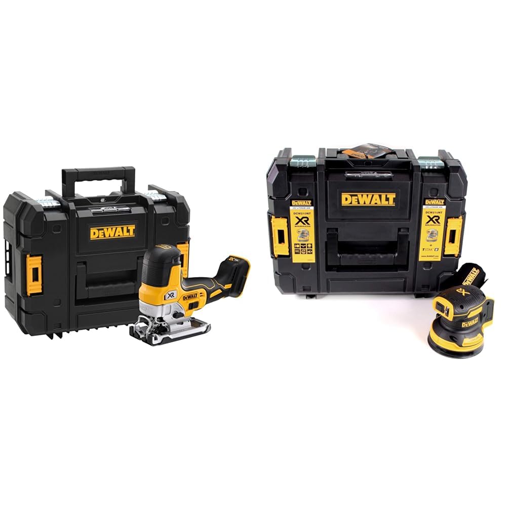 DeWalt Scie Sauteuse à Prise par le Corps Brushless XR 18V - DCS335NT-XJ - Scie sans Fil & Ponceuse Excentrique XR 18V 125mm Brushless - Appareil Électrique Sans Fil